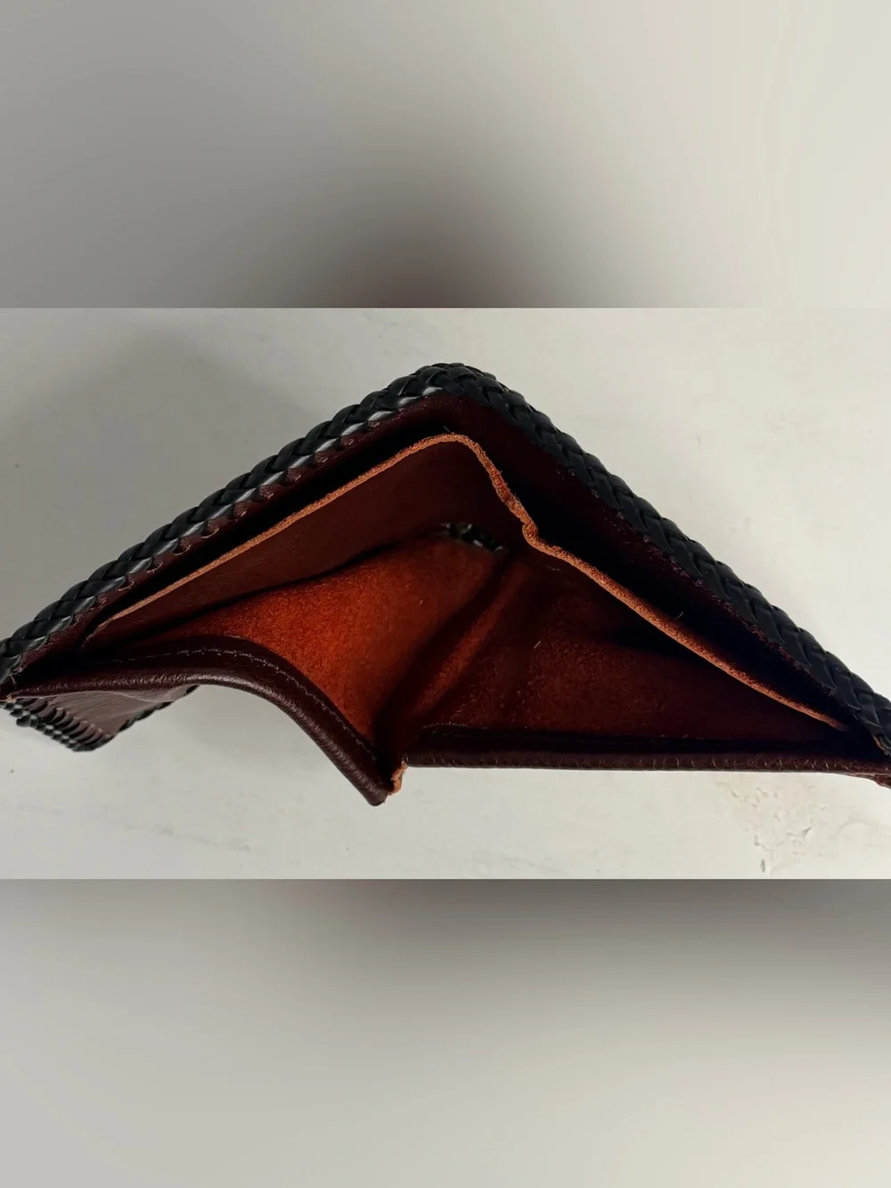 Vintage Tooled Leather Bifold Wallet Deer Eagle Mountain Western Hand Laced